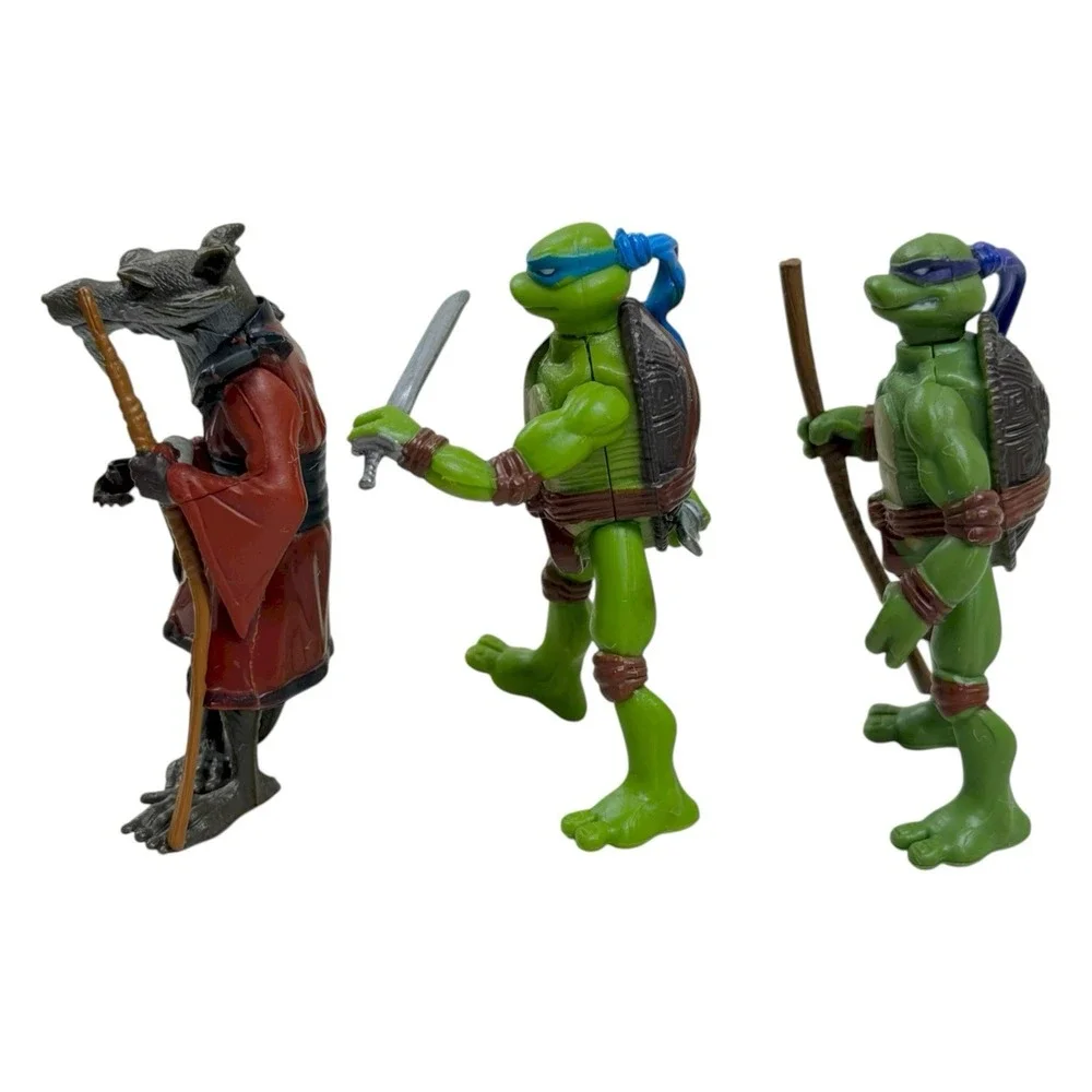 Vintage 2006 TMNT Movie Mini Action Figure Complete Lot‎ Turtles & Splinter 2.5